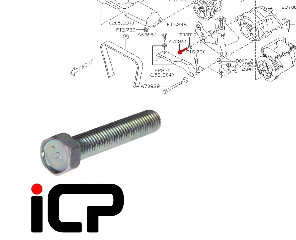 Alternator Adjuster Tensioner Lock Bolt