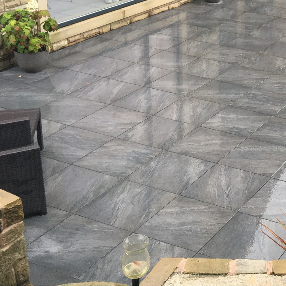 Anthracite Black Vitrified Porcelain Paving | 600 x 600
