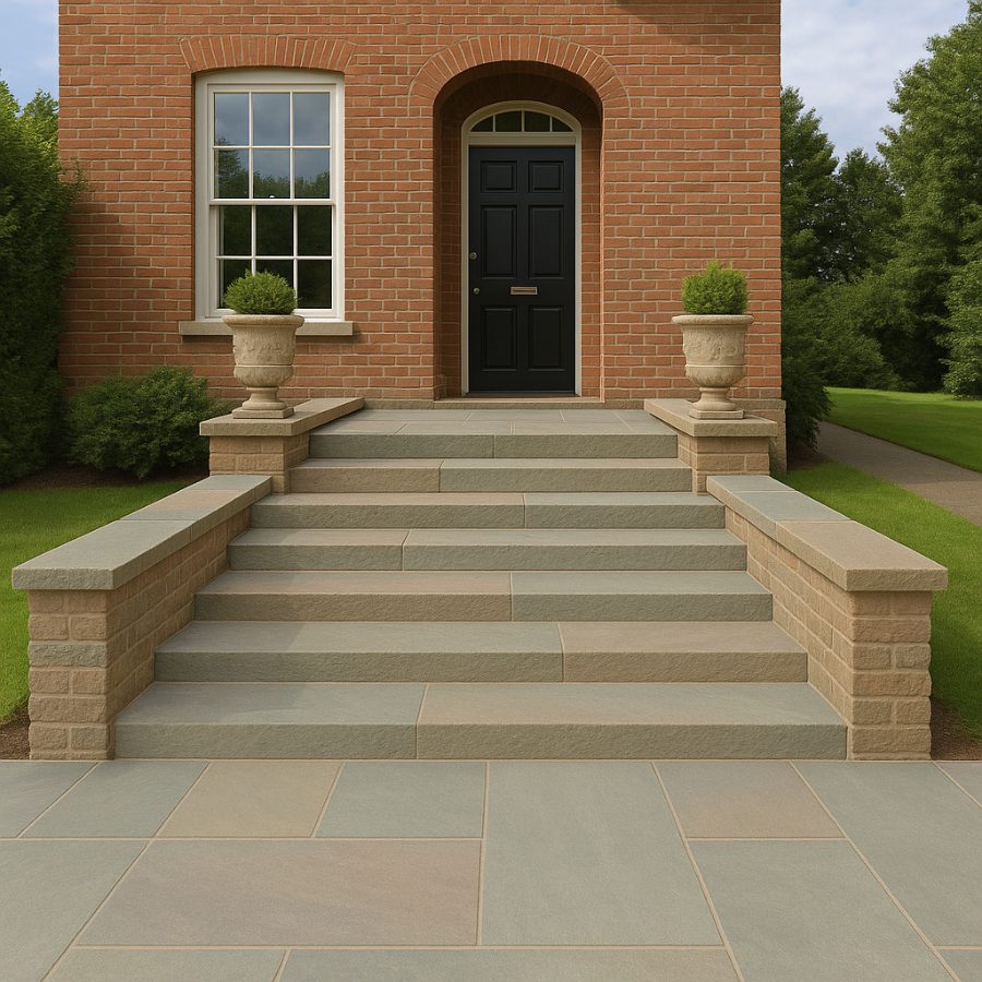 Raj Green Sandstone | Coping | Edging | Steps | 900×150