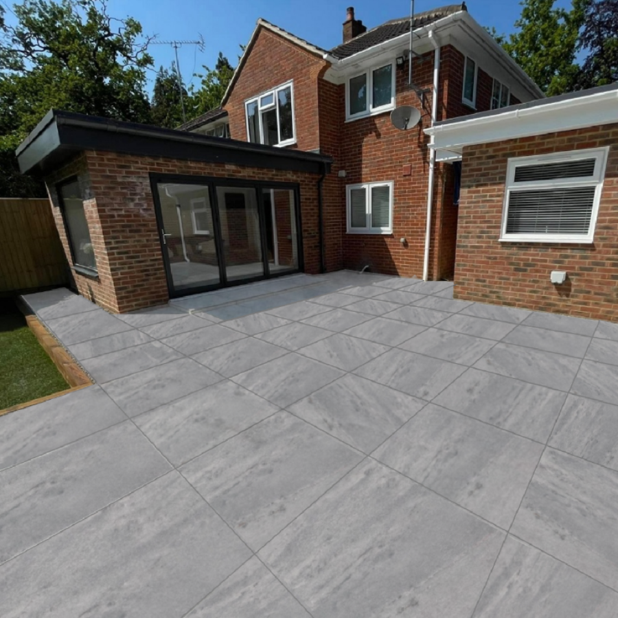 Rodin Grey Porcelain Paving | 900×900 | 20mm