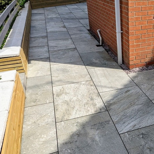 Quartzite Grey Vitrified Porcelain Paving Slabs | 900×600 - Image 2