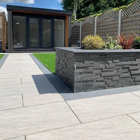 Quartzite Grey Vitrified Porcelain Paving Slabs | 900×600