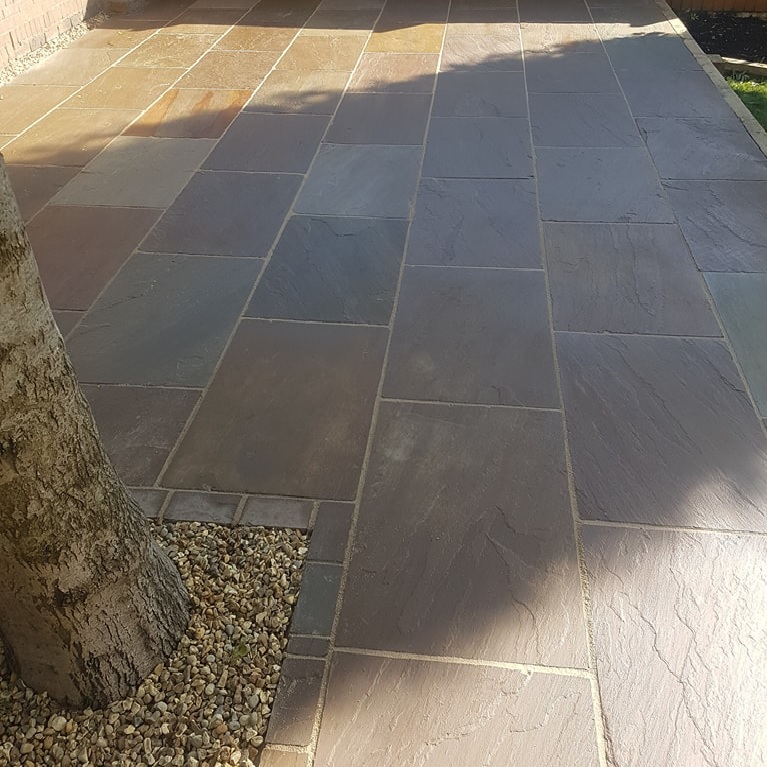 Raj Green Natural Sandstone Calibrated Paving | 900×600 - Image 4