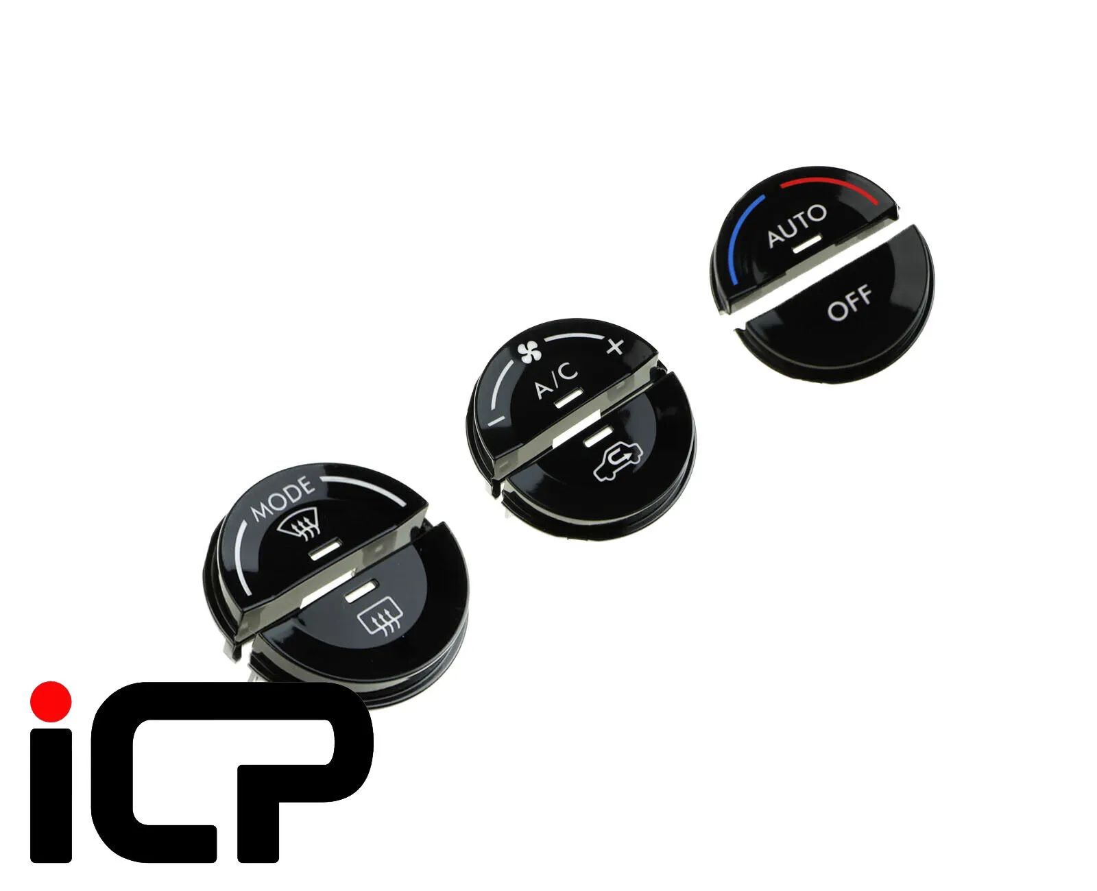 Piano Black HVAC Controls