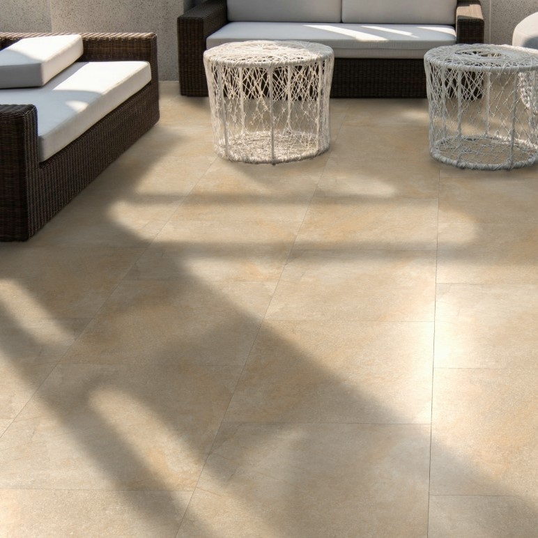 Hazlestone Beige Vitrified Porcelain Paving | 900×600