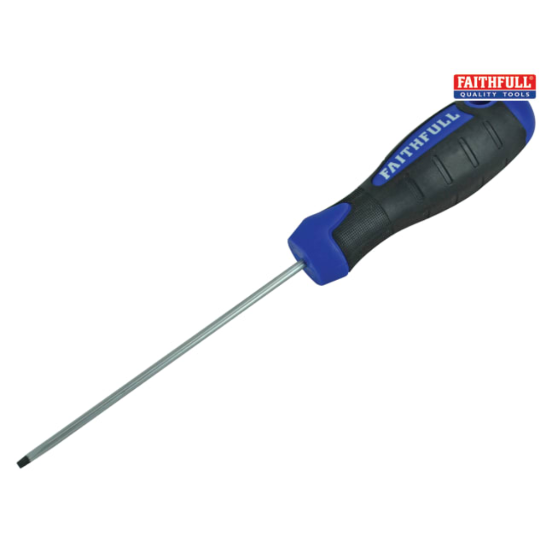 Faithfull Slotted Flared Soft Grip Screwdrivers