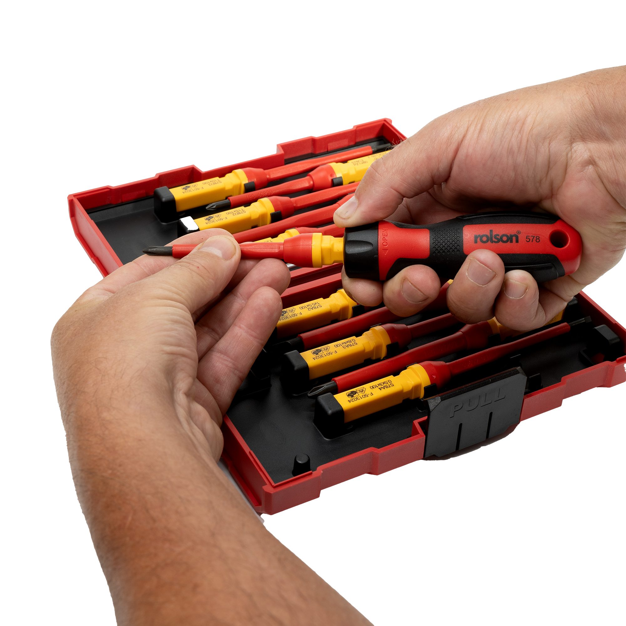 Rolson Compact 13pc Interchangeable VDE Insulated Screwdriver Set 28734 - Image 2